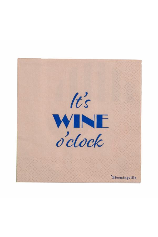 Wine Serviette, Blue, FSC® Mix, Papier