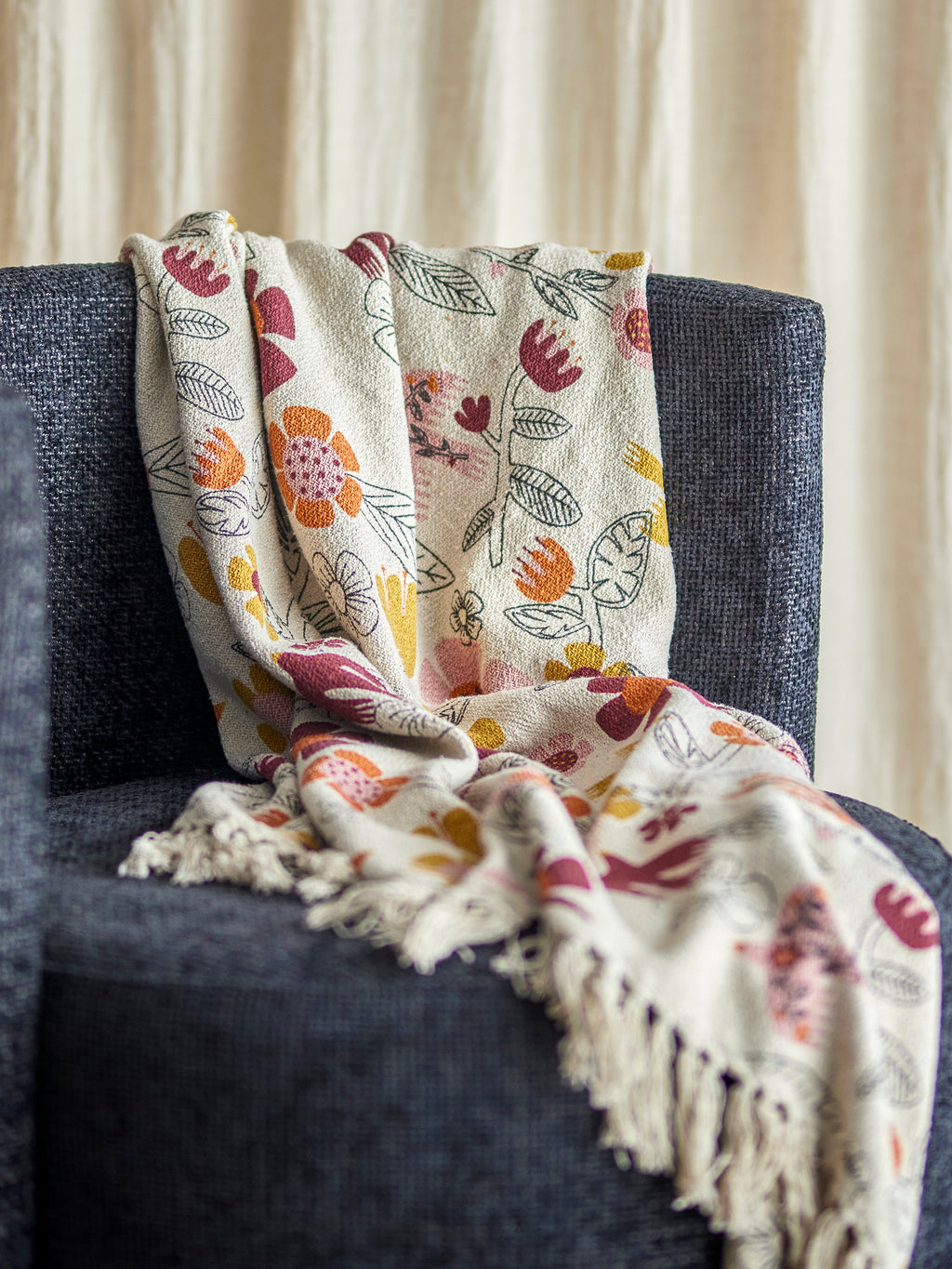 Vivielle Plaid, Multicolore, Coton recyclé