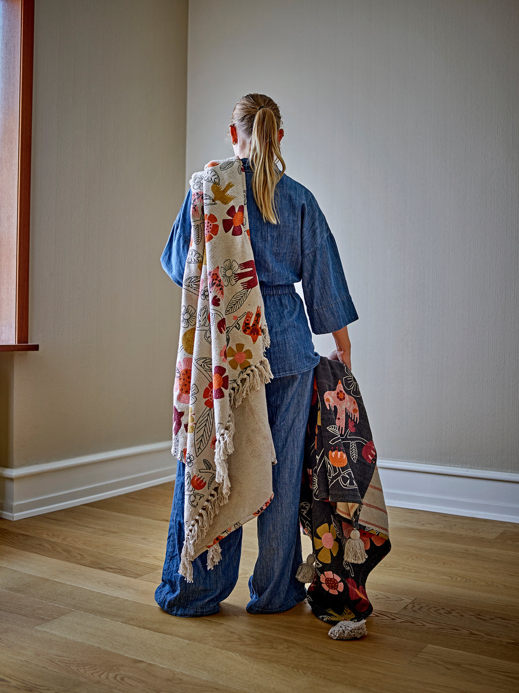 Vivielle Plaid, Multicolore, Coton recyclé