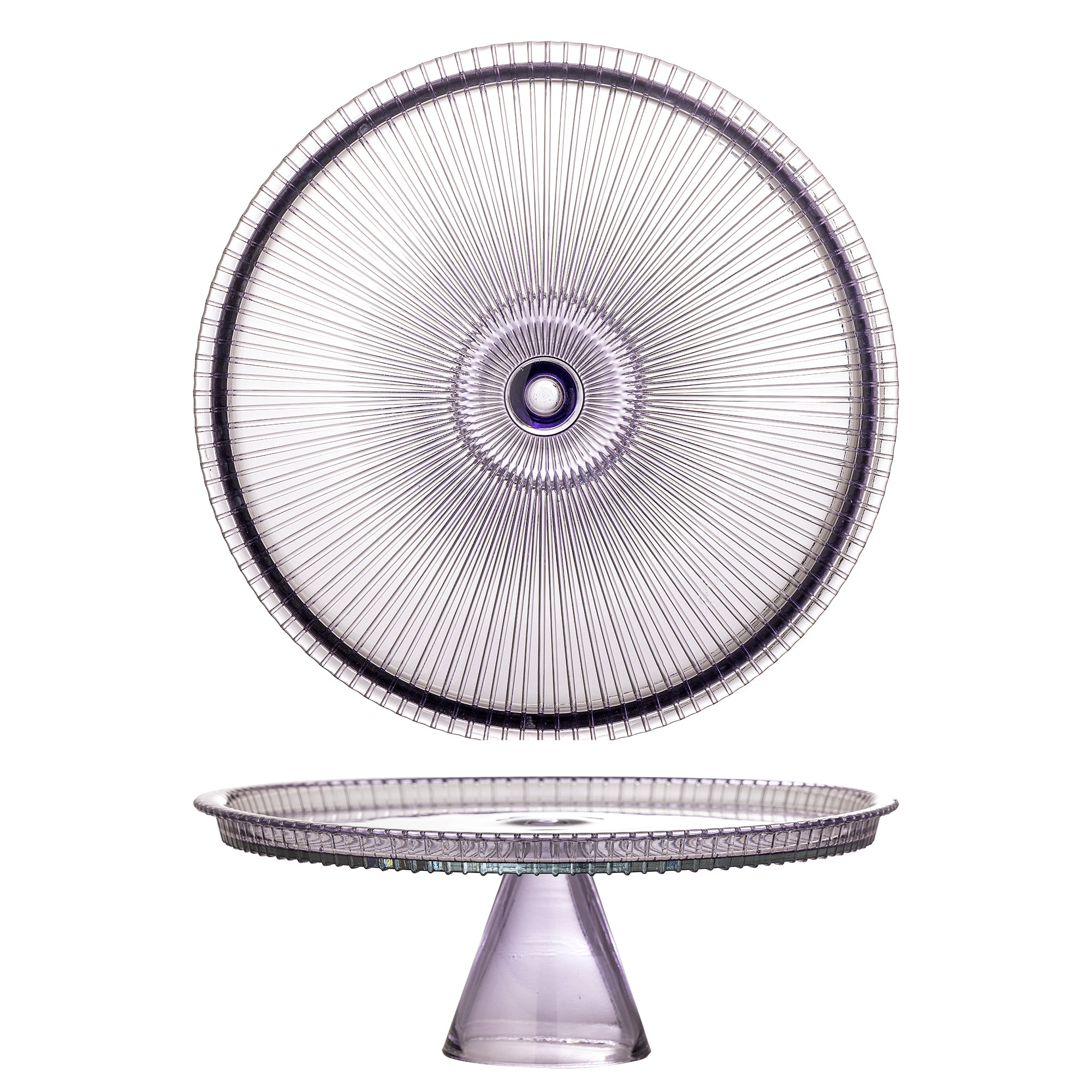 Tayo Cake Tray w/Dome, Multicolore, Verre