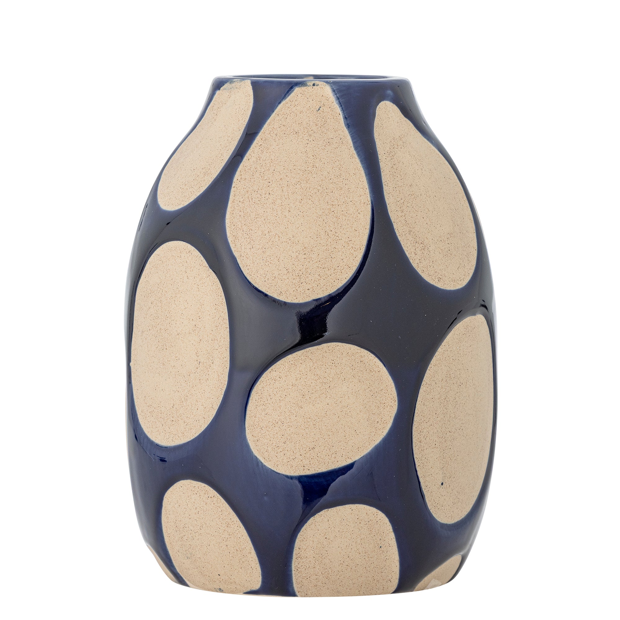 Bashir Vase, Bleu, Grès