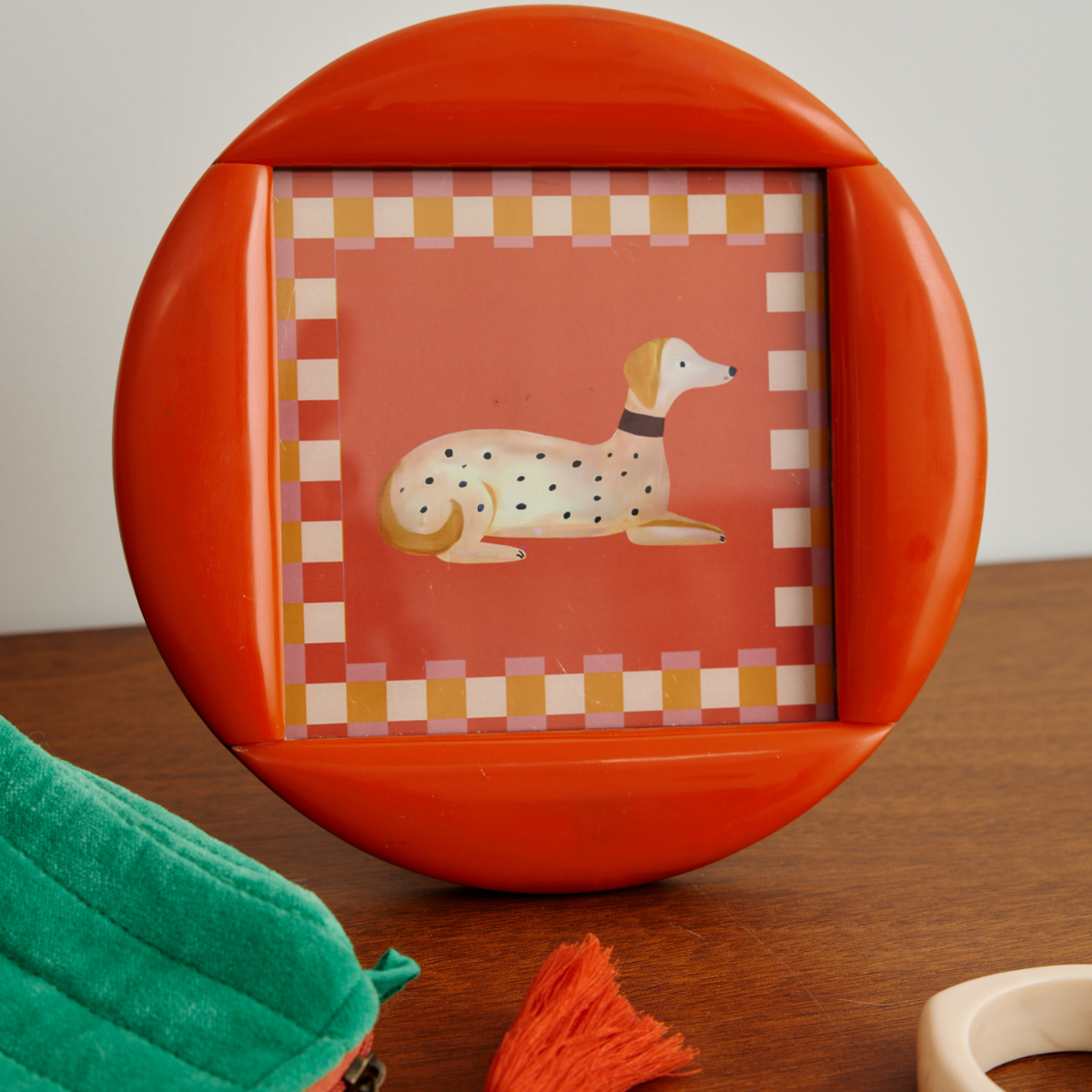 Cadre olympe rond orange