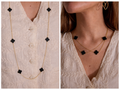 Collier - trefle Noir