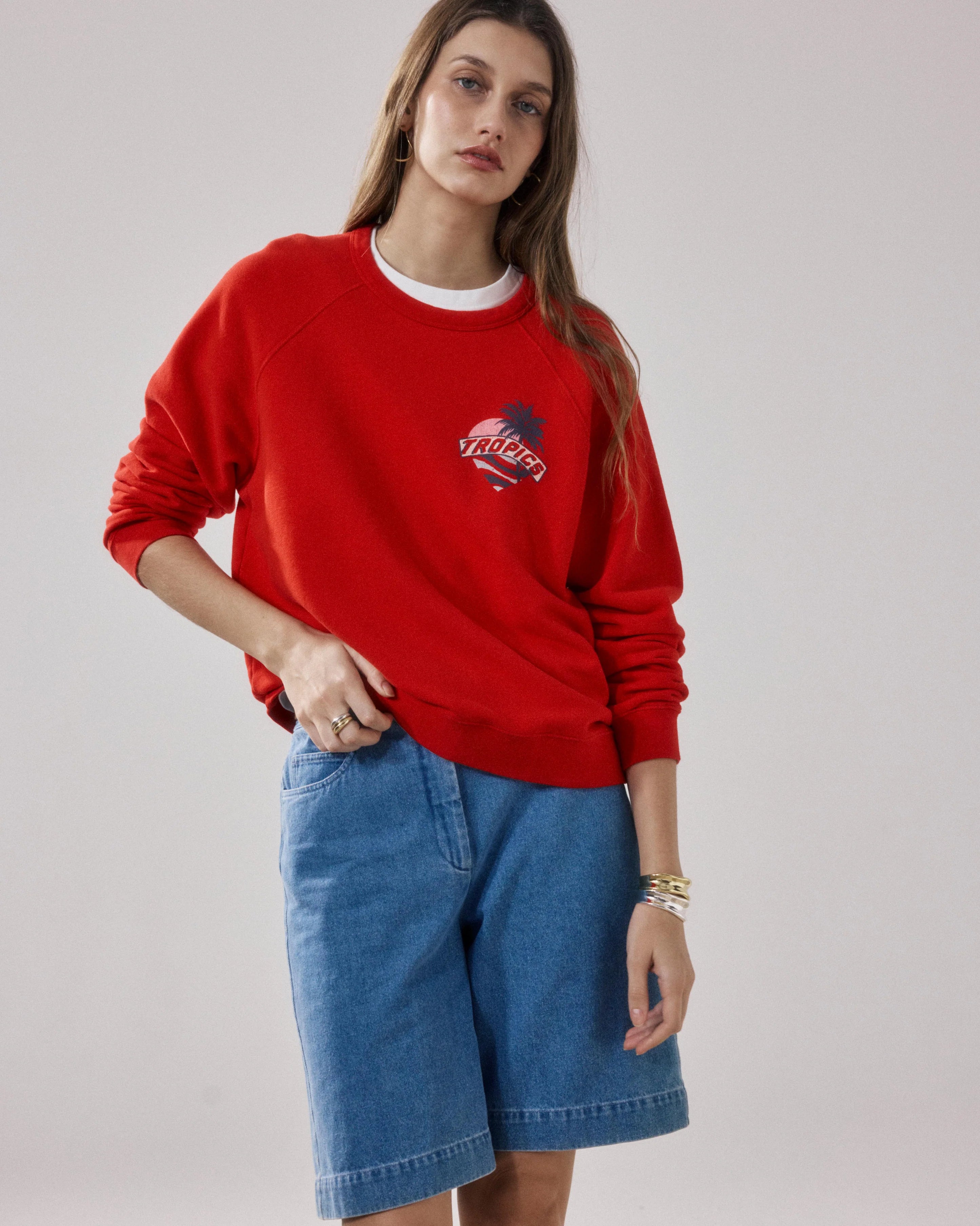 Sweatshirt tatropic - tomato