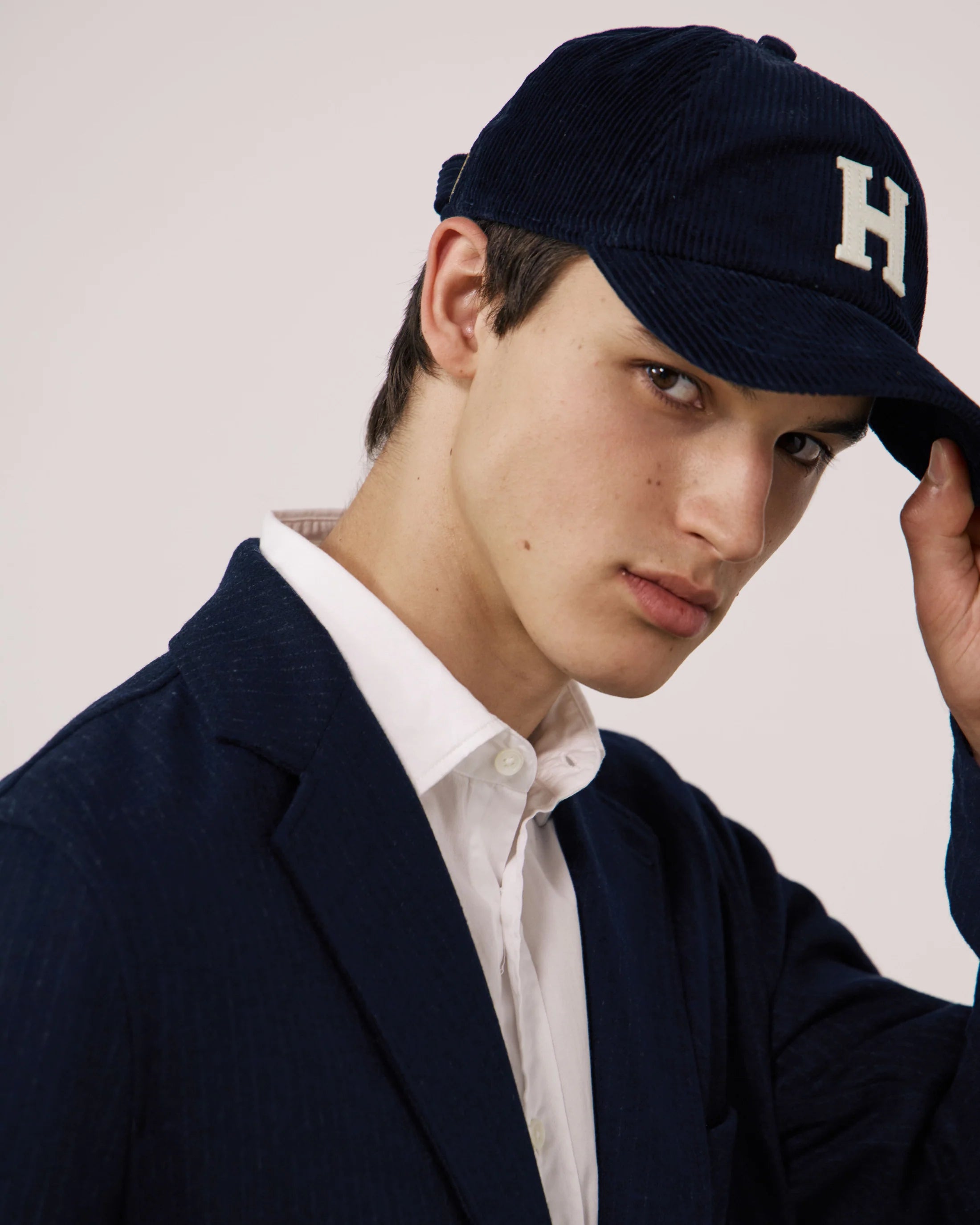 Casquette en velours côtelé - Navy