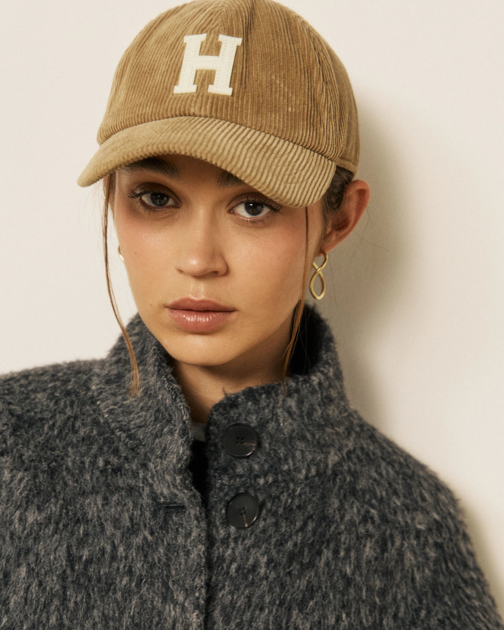 Casquette en velours côtelé - Kaki