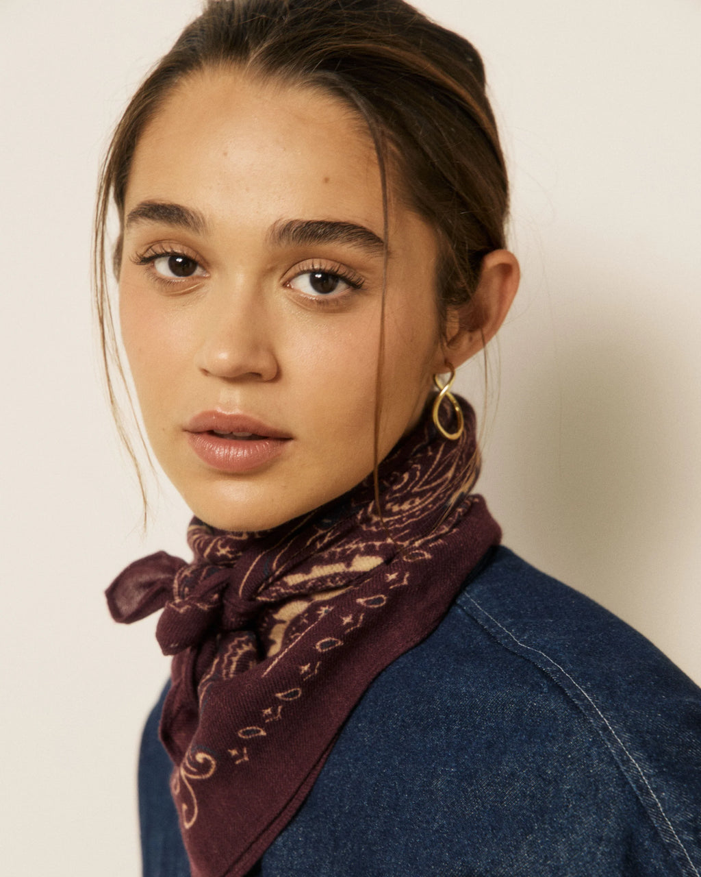 Echarpe Bandana Paisley - Wine