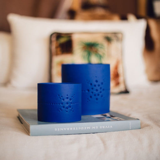 Bougie izza bleu S