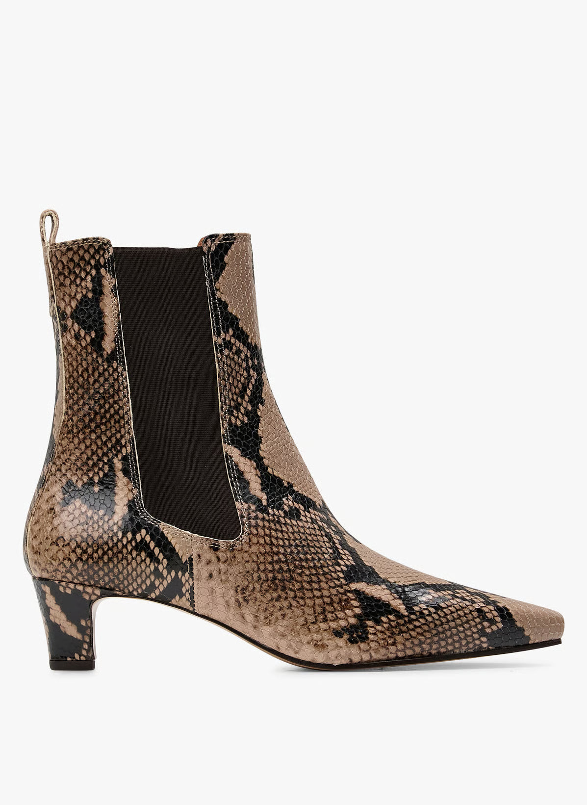 Bottines N°525 cuir python mocha