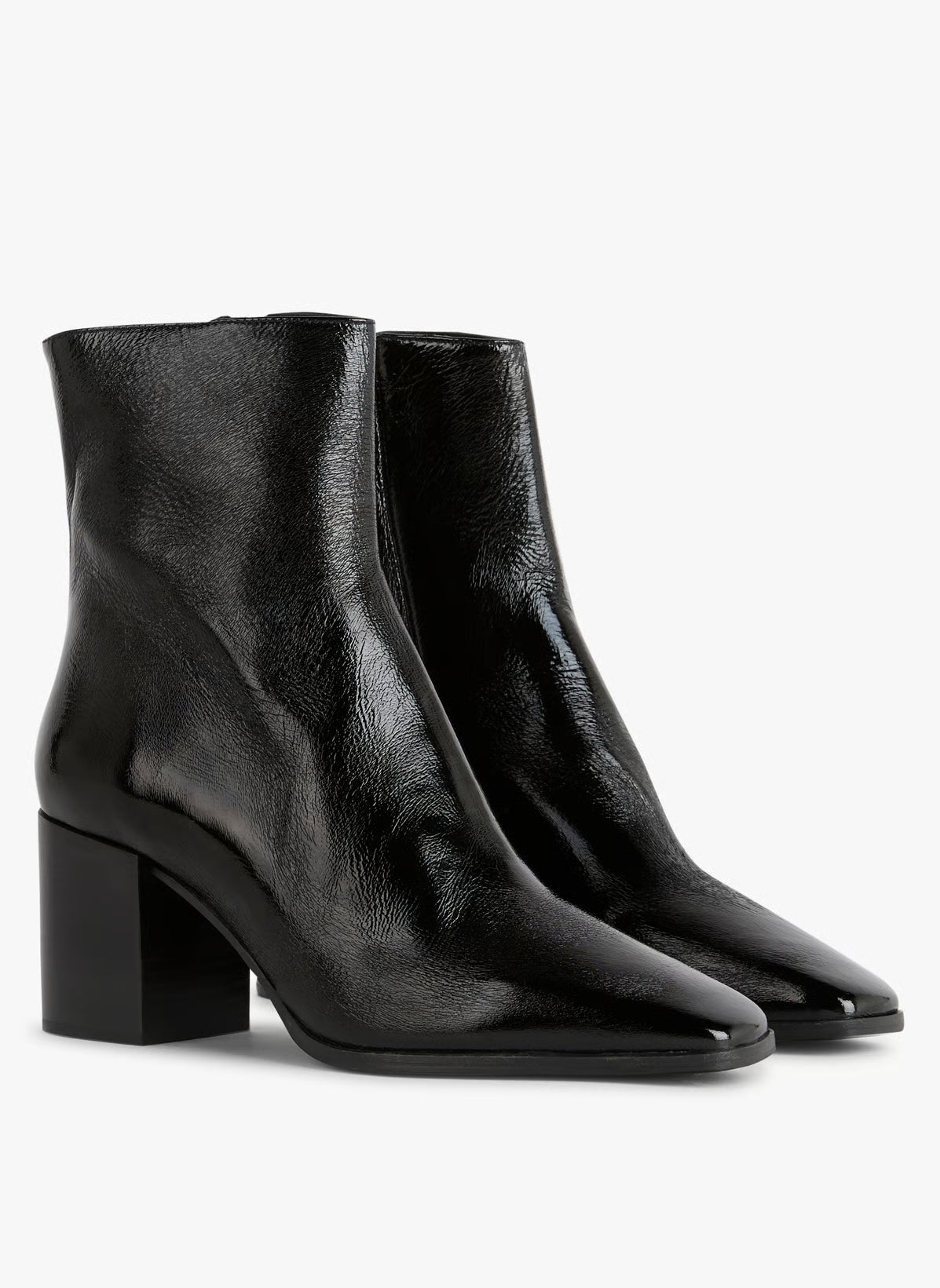 Bottines N°670 - cuir vernis noir