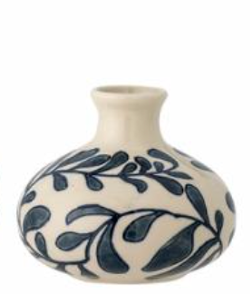 FAUNI - Vase bleu en grès