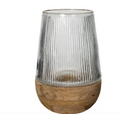 Vase / photophore en bois de manguier
