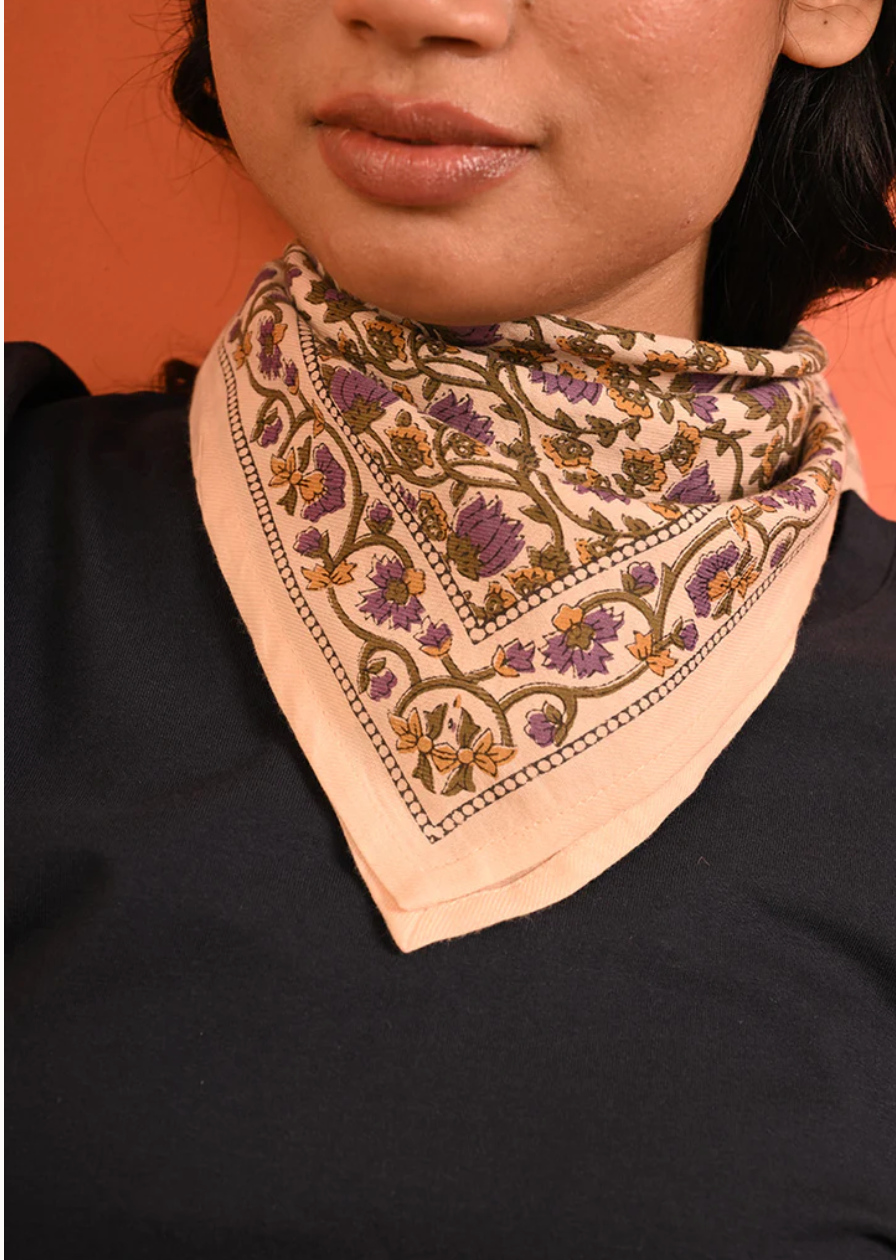 Petit foulard Tulipa - bleu