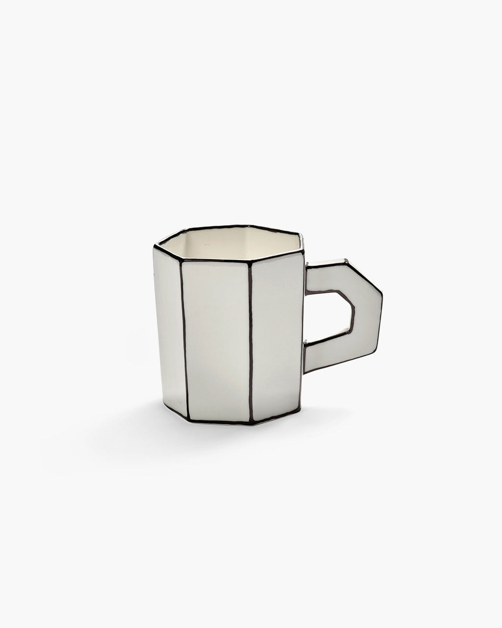 Tasse à thé blanc - noir carte blanche