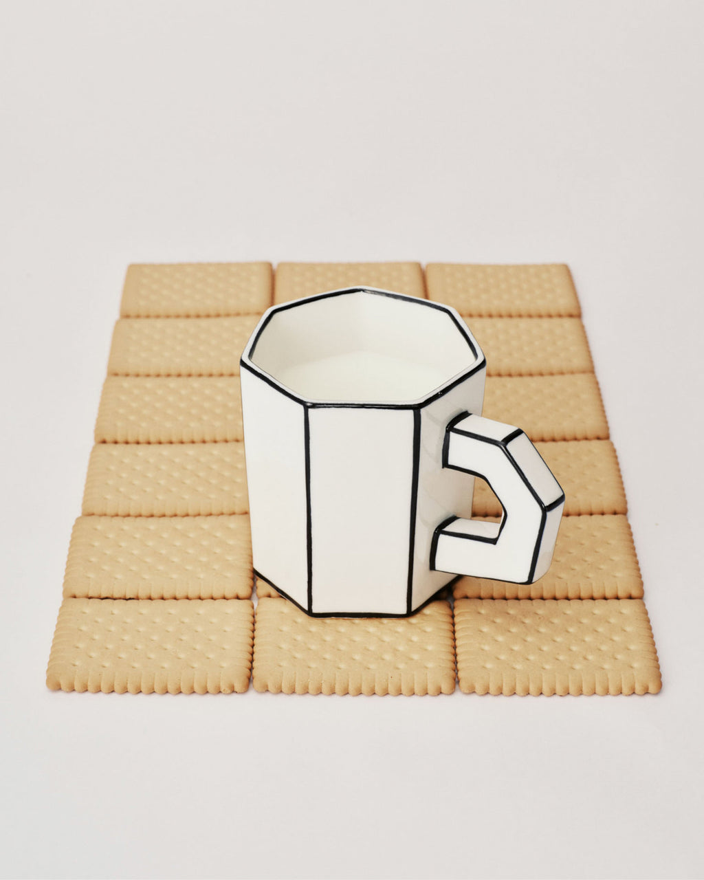 Tasse à thé blanc - noir carte blanche - 2