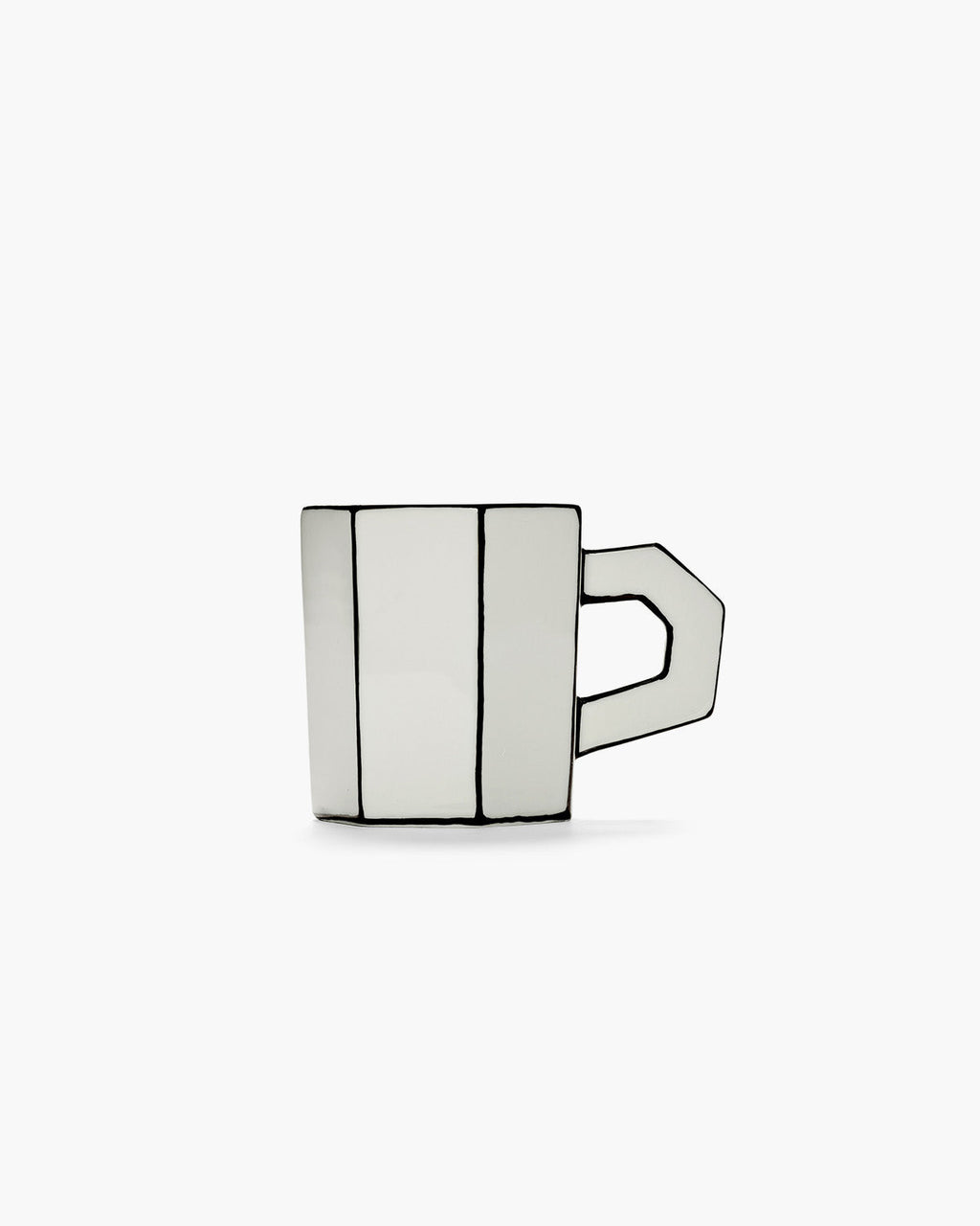 Tasse à thé blanc - noir carte blanche - 4