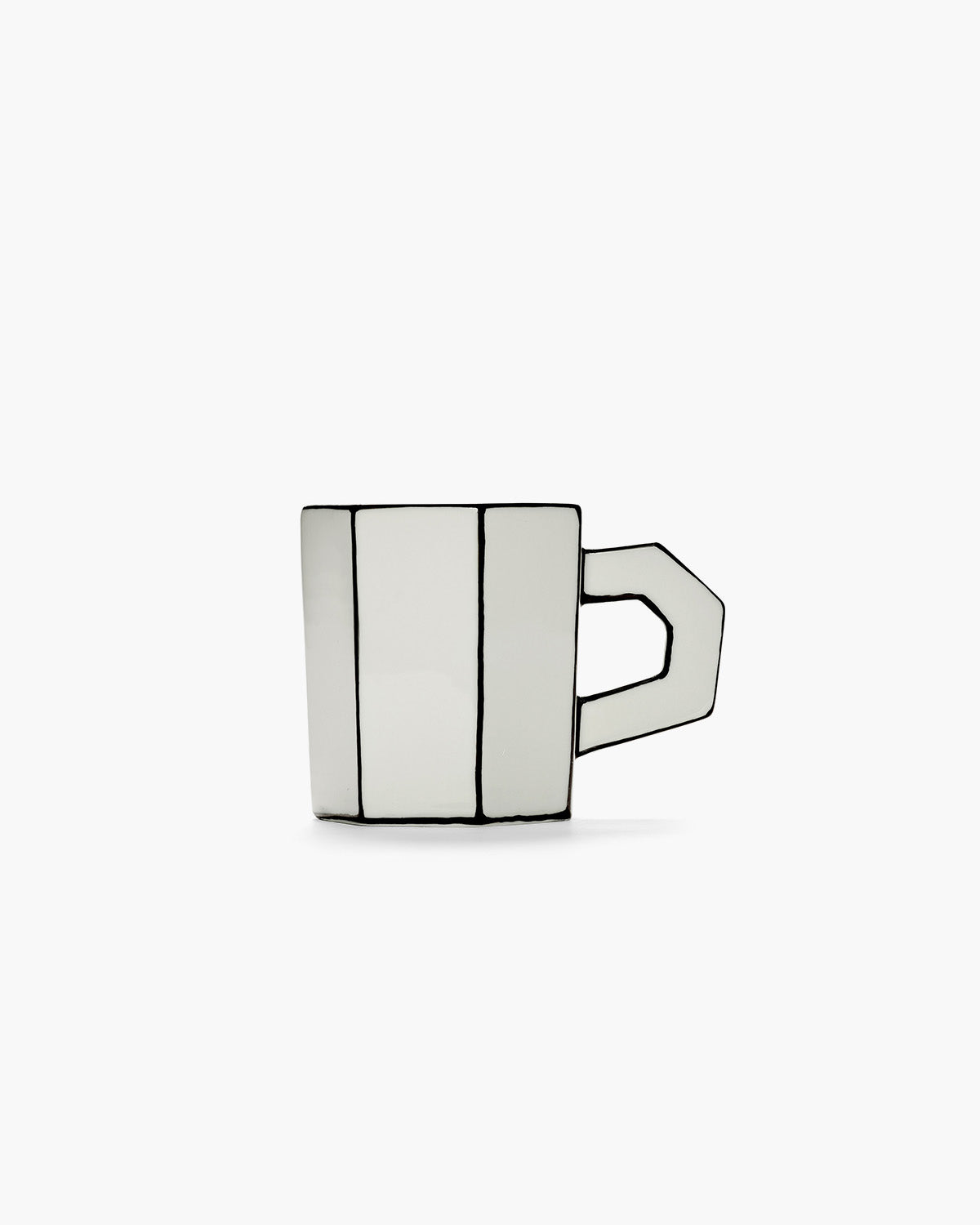 Tasse à thé blanc - noir carte blanche - 4