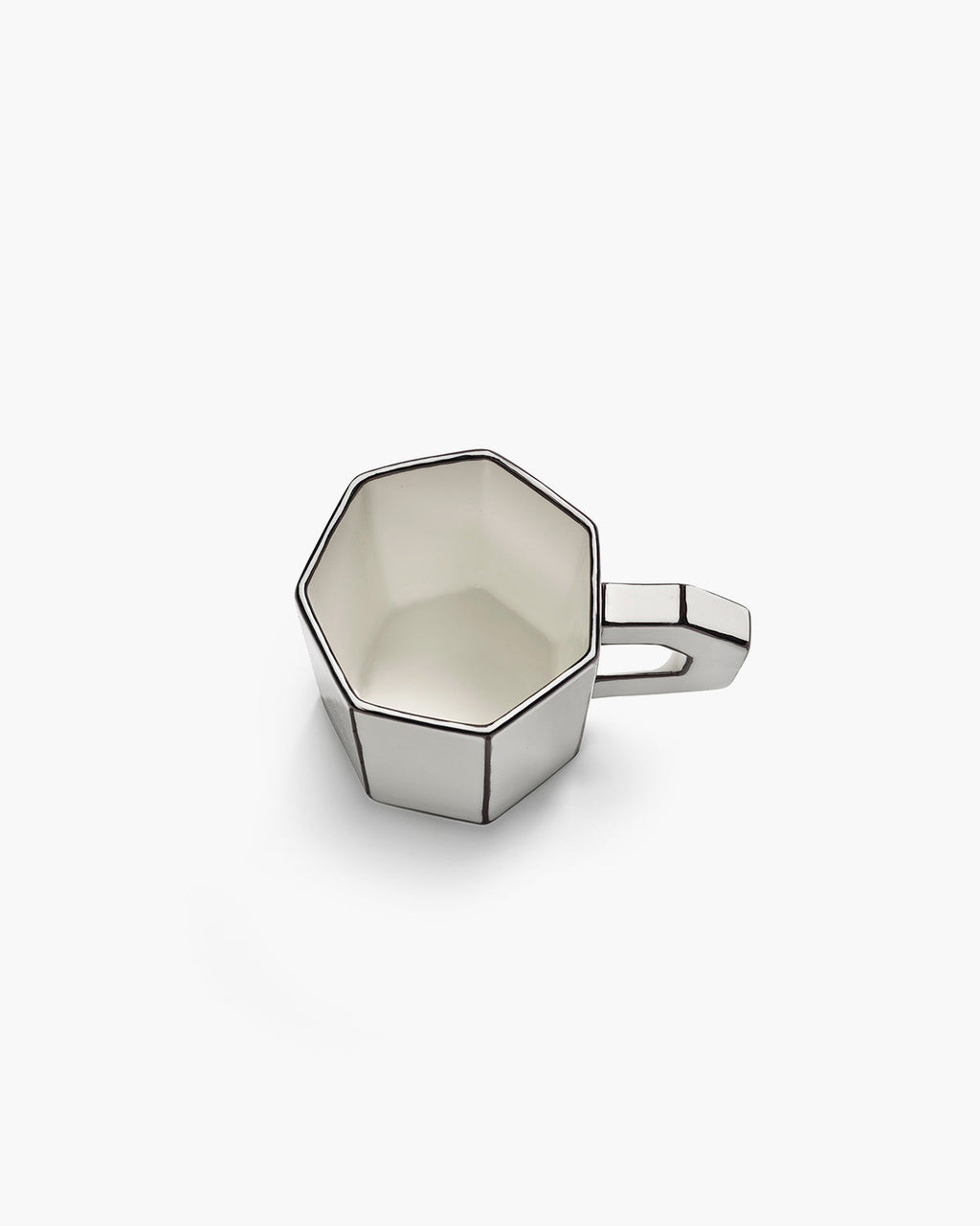 Tasse à thé blanc - noir carte blanche - 5