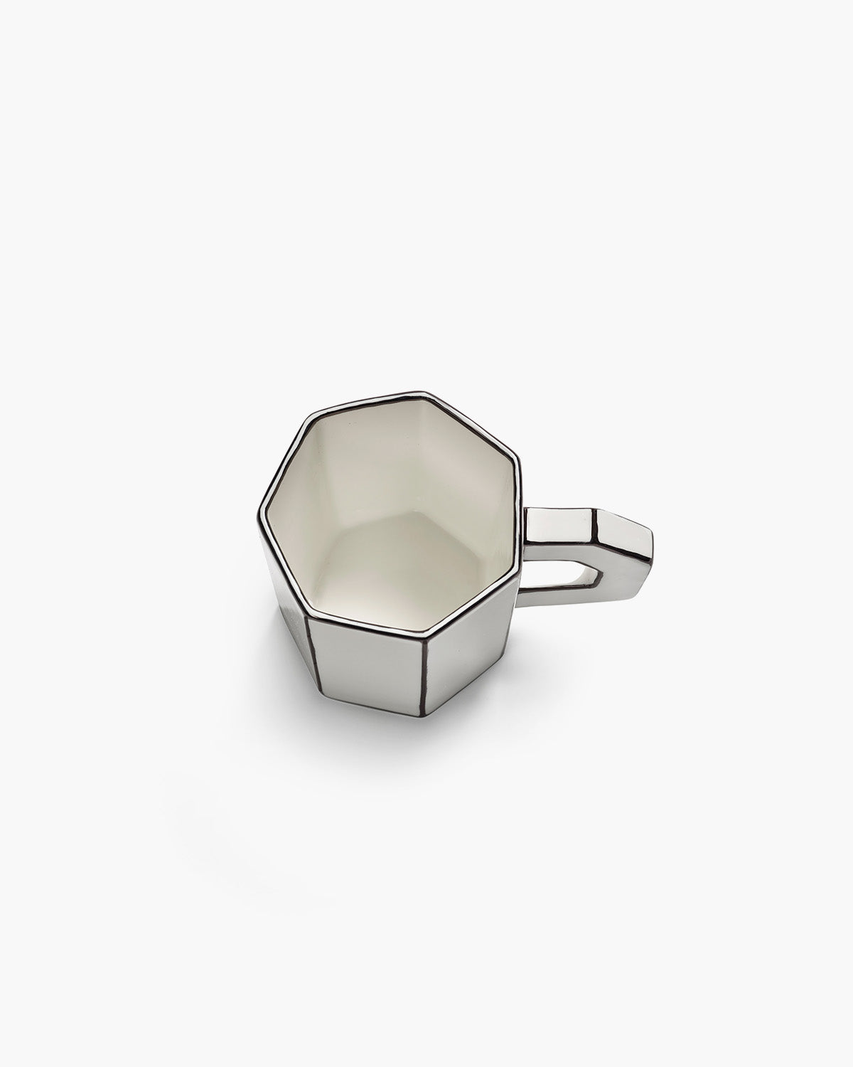 Tasse à thé blanc - noir carte blanche - 5