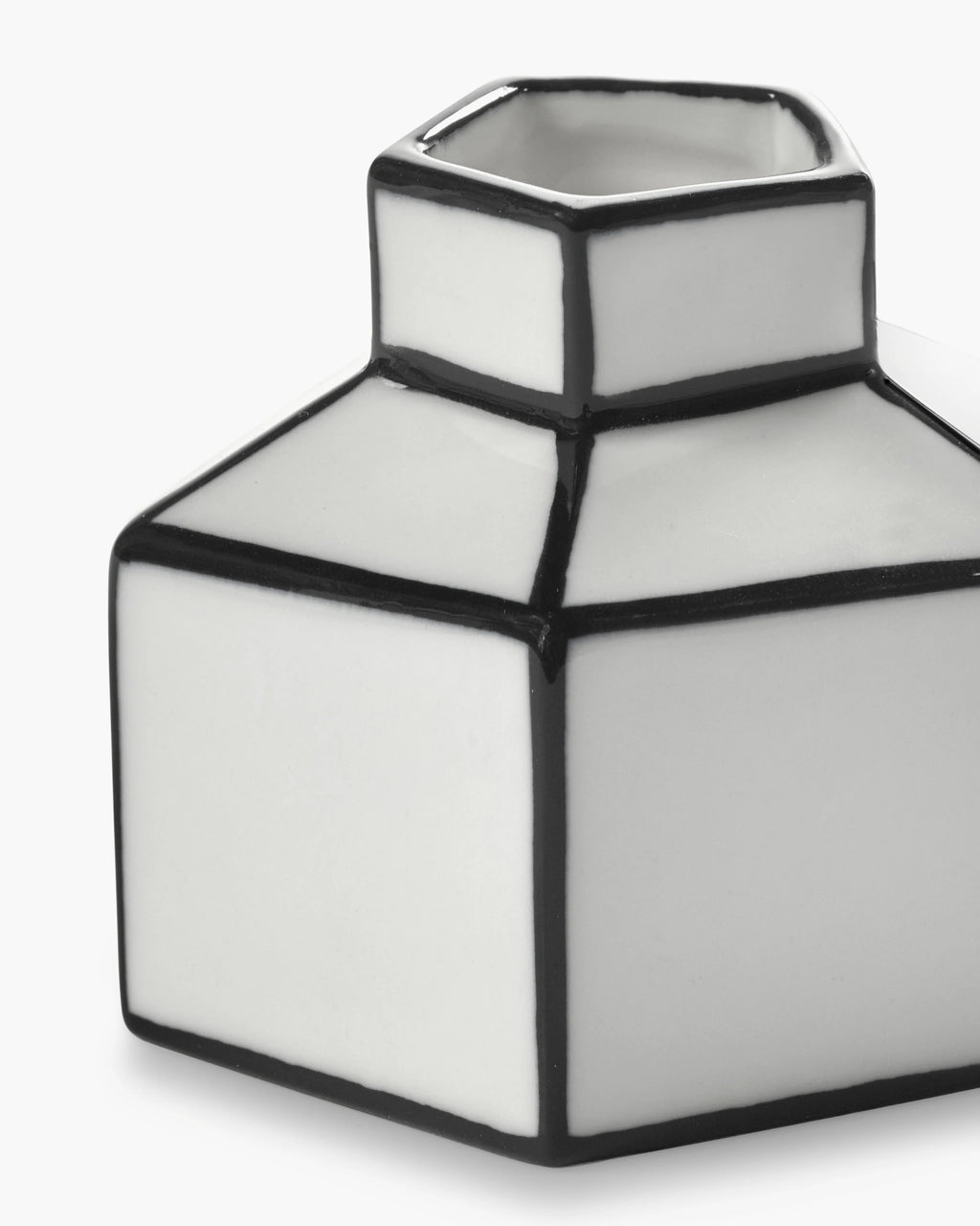 Vase S White/Black Carte Blanche