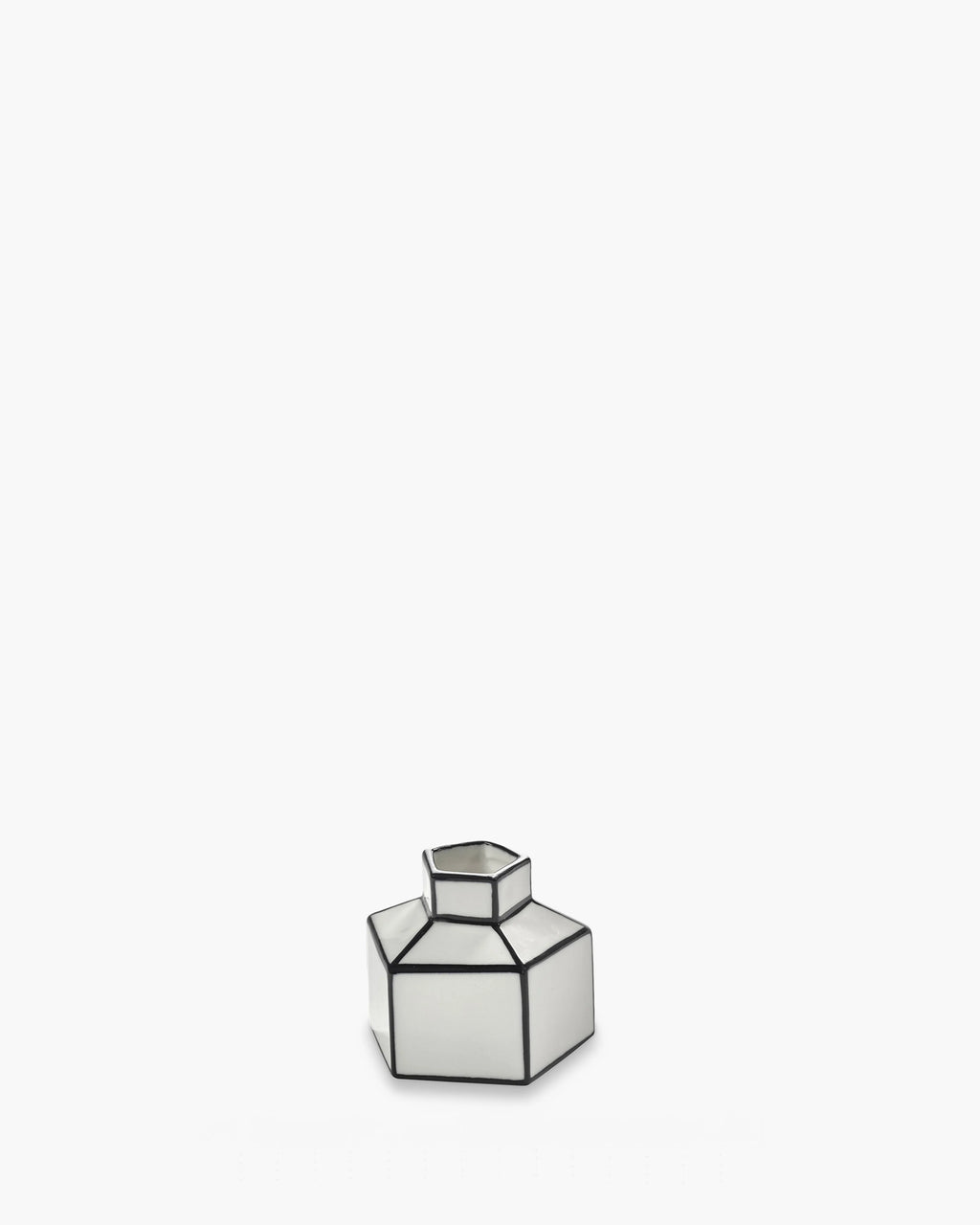 Vase S White/Black Carte Blanche