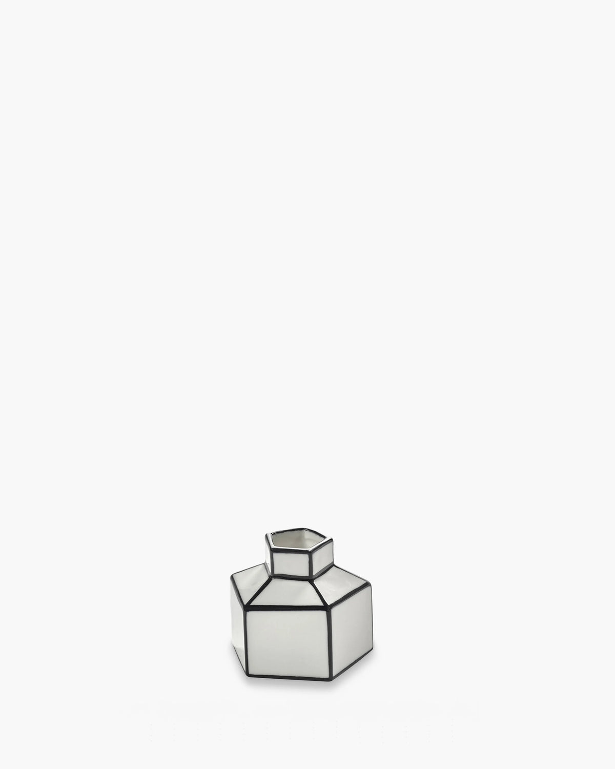 Vase S White/Black Carte Blanche