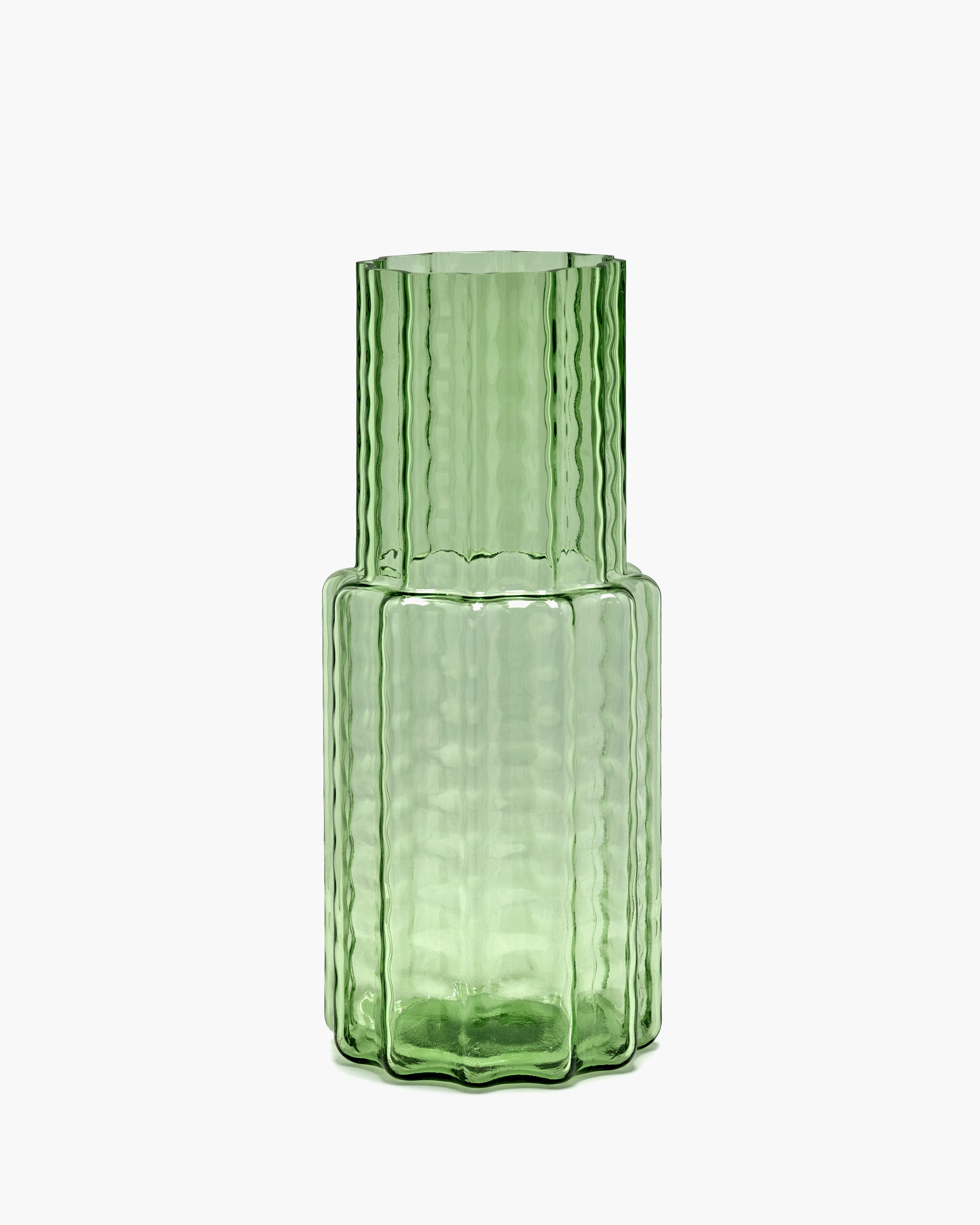 Vase 05 vert transparent waves