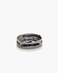 Plat de service ovale profond beige - bleu sophia