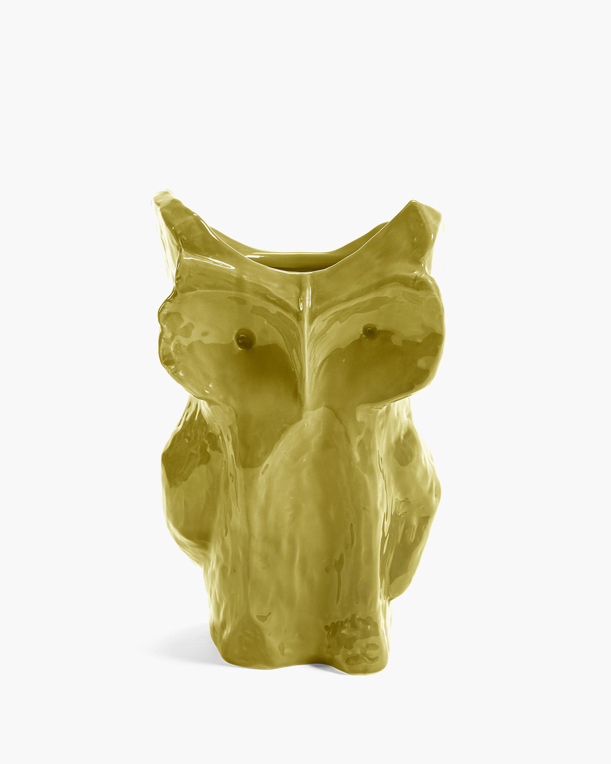 Vase hibou l jaune after midnight