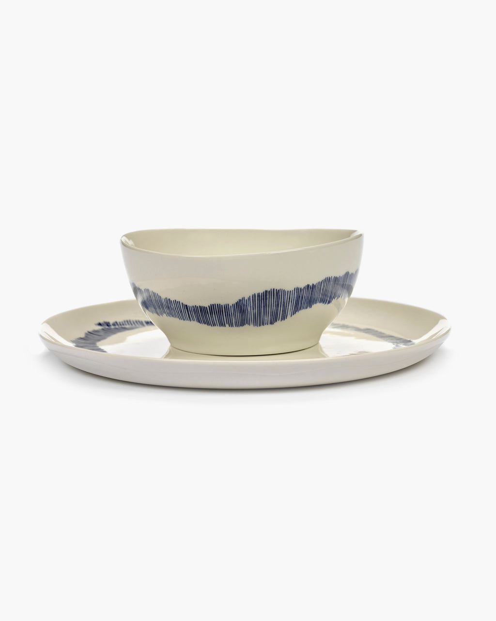 Bol s blanc tourbillon - rayures bleues feast - 3