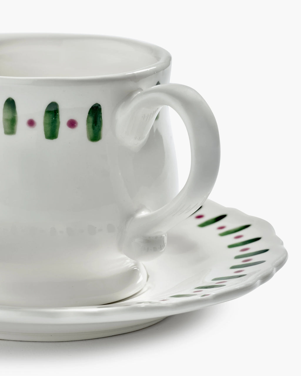 Tasse & soucoupe vert violet - Charly