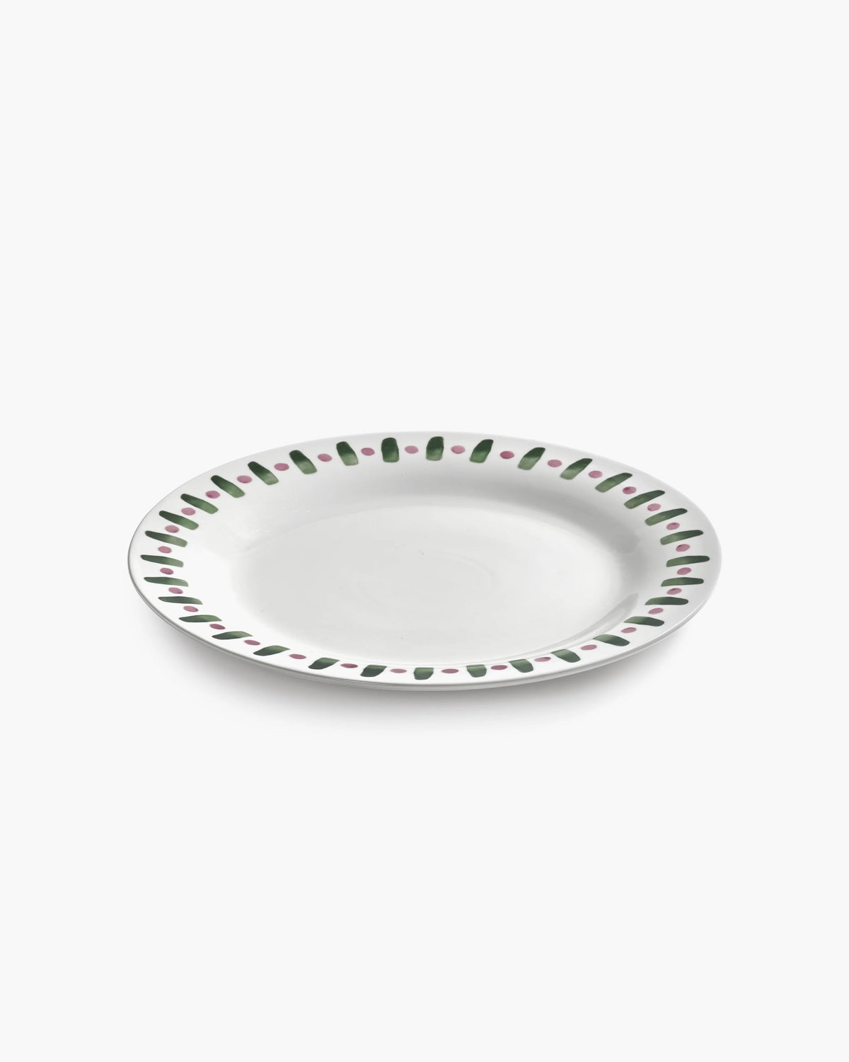 Plat de service rond vert - violet Charly