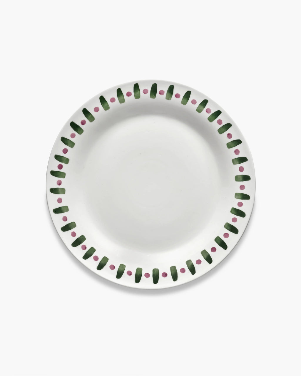 Plat de service rond vert - violet Charly