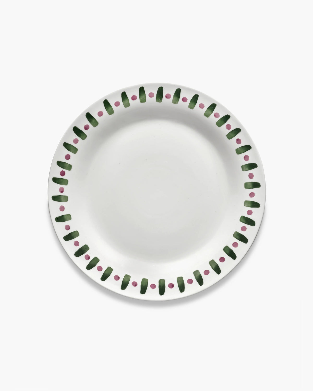 Plat de service rond vert - violet Charly