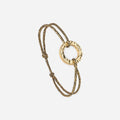 Bracelet cercle martelé plaqué or - Or noir pailleté