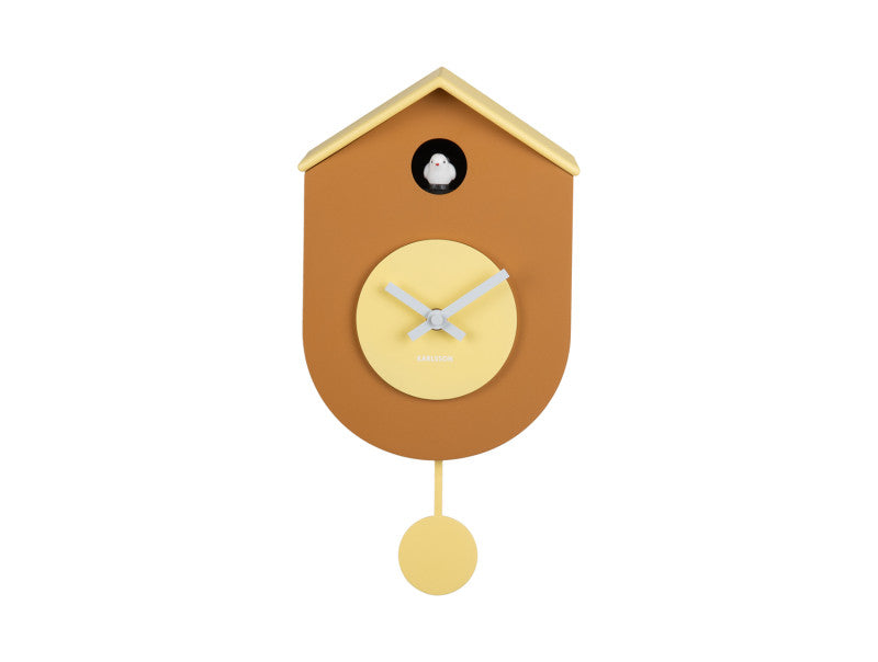 Horloge murale Grato coucou jaune