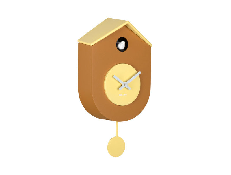 Horloge murale Grato coucou jaune
