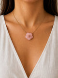 Collier - Fleur rose
