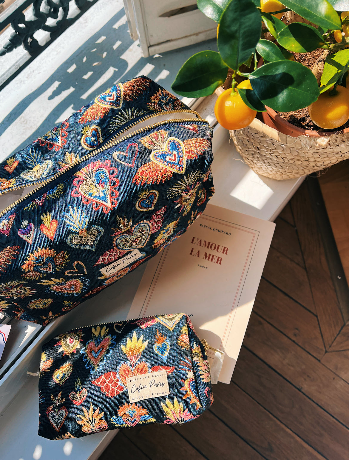 Trousse l coeur bleu