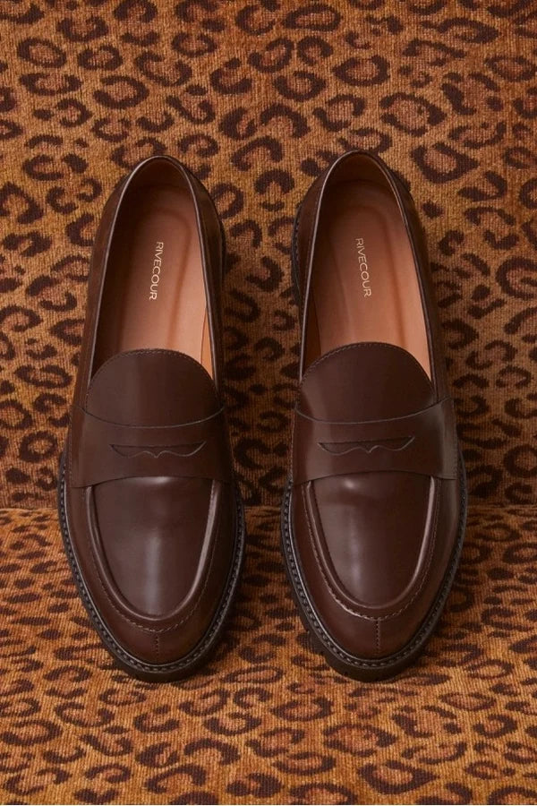 Mocassins numero 181 - Cuir Glacé Ebène