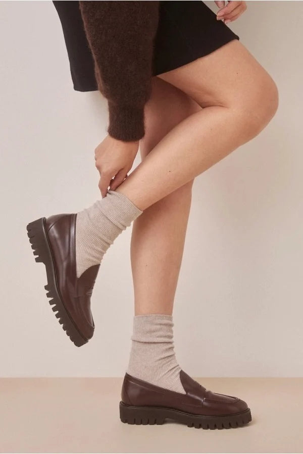 Mocassins numero 181 - Cuir Glacé Ebène