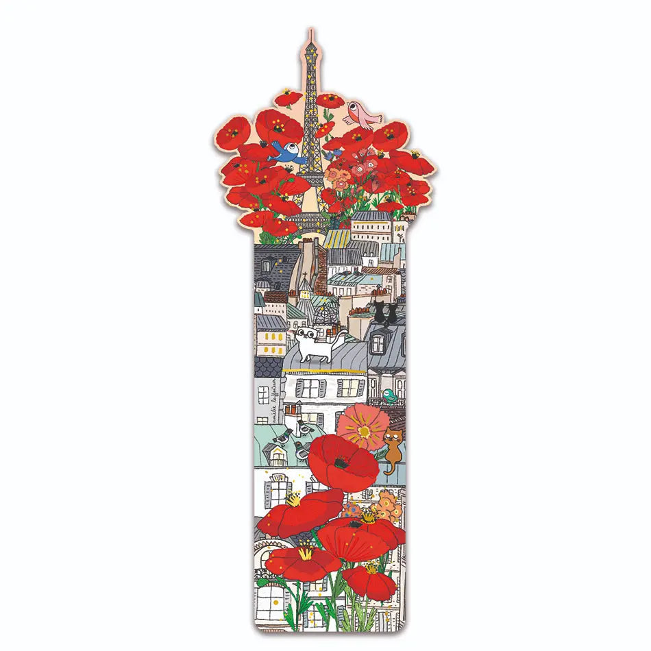 Marque page - paris en fleurs