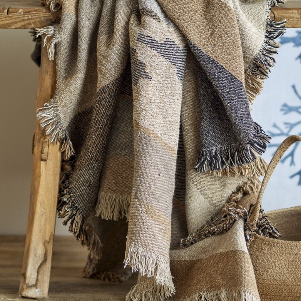 MAJI Plaid en coton recyclé