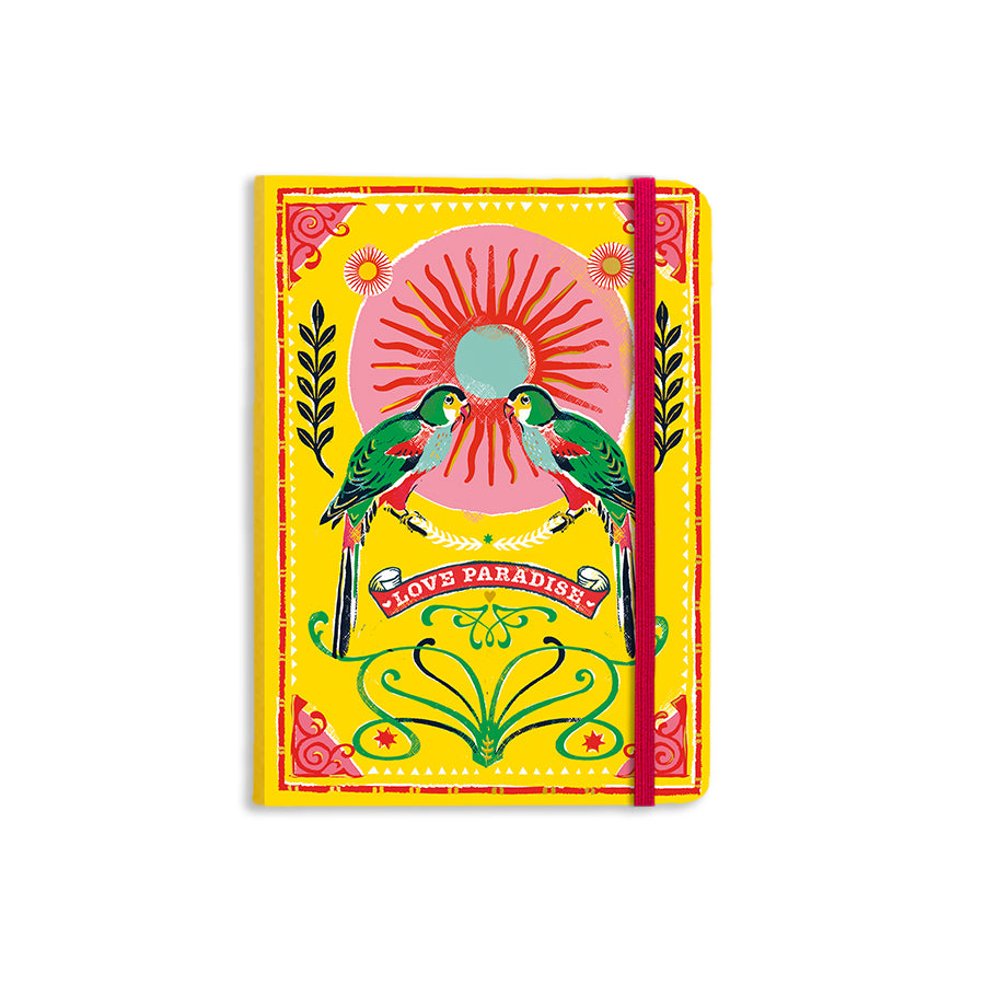 Carnet a6 elastique - Perroquets
