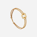 Bracelet trefle - plaque or - Or pailleté