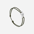 Bracelet Union 16 mm - plaqué argent - kaki