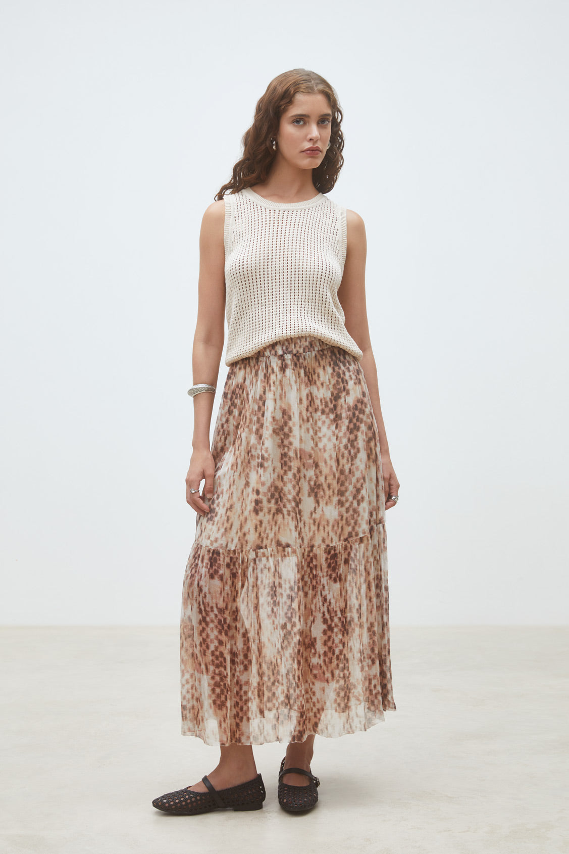 Jupe fauve beige