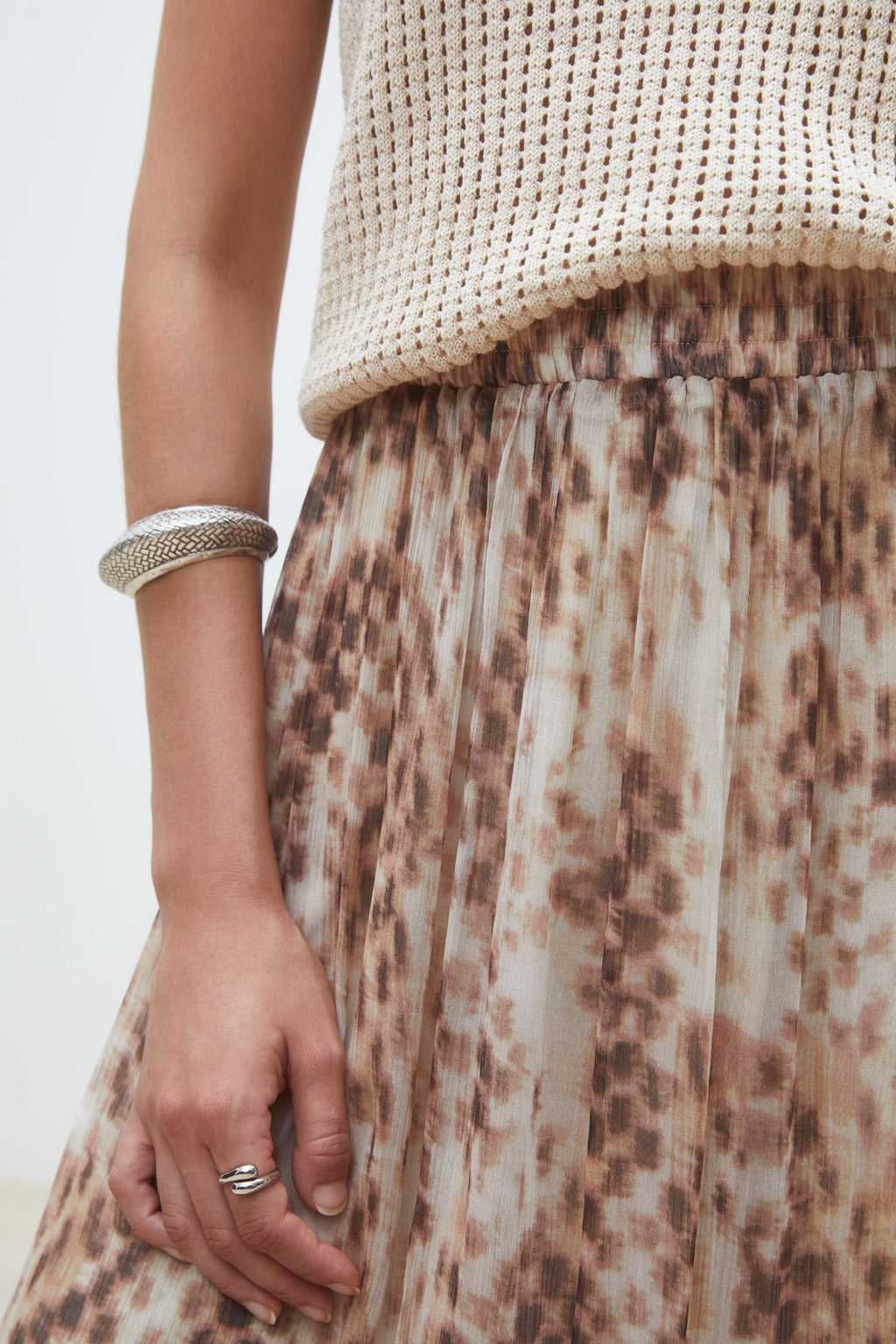 Jupe fauve beige