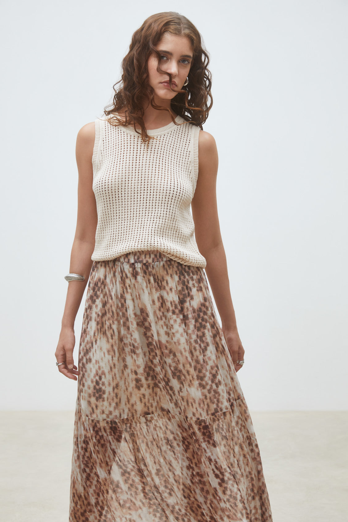 Jupe fauve beige