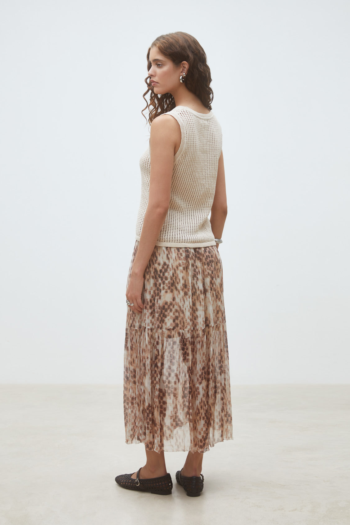 Jupe fauve beige